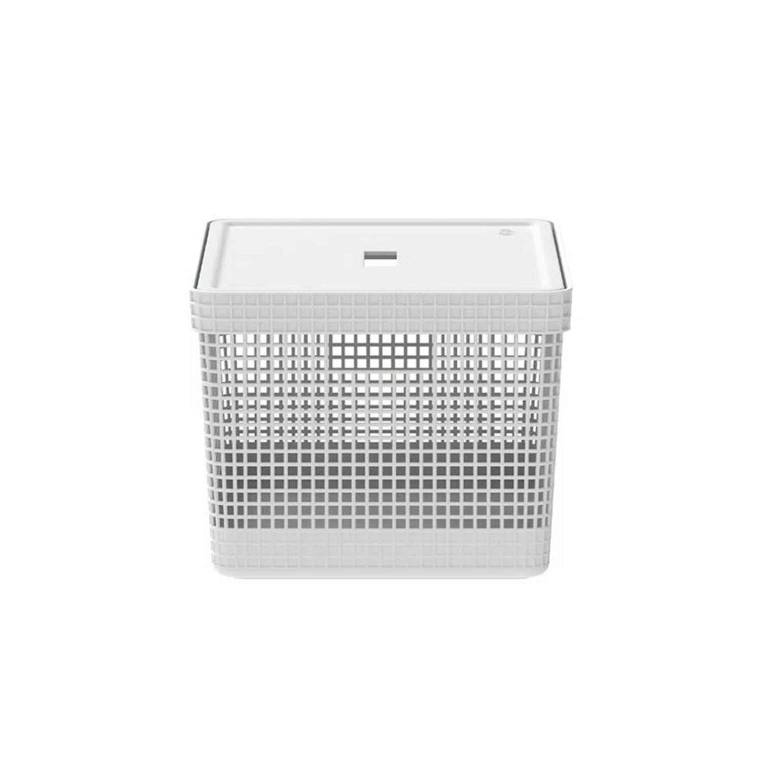 Cesta Organizadora Grid Con Tapa 20 L Blanco Oc&eacute;ano image number 0.0