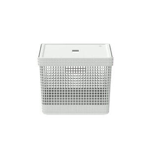Cesta Organizadora Grid Con Tapa 20 L Blanco Oc&eacute;ano
