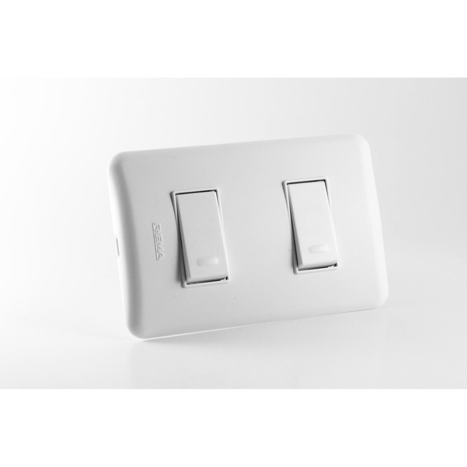 Interruptor Doble 9/12 Embutido 10a Blanco - Rema image number 0.0