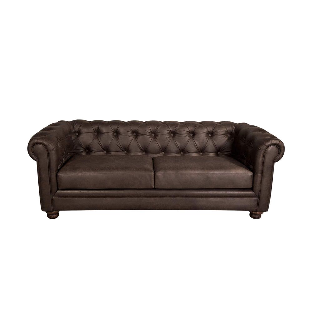 Sofa Florencia 3 Cuerpos Cuero Colorado Marron image number 0.0