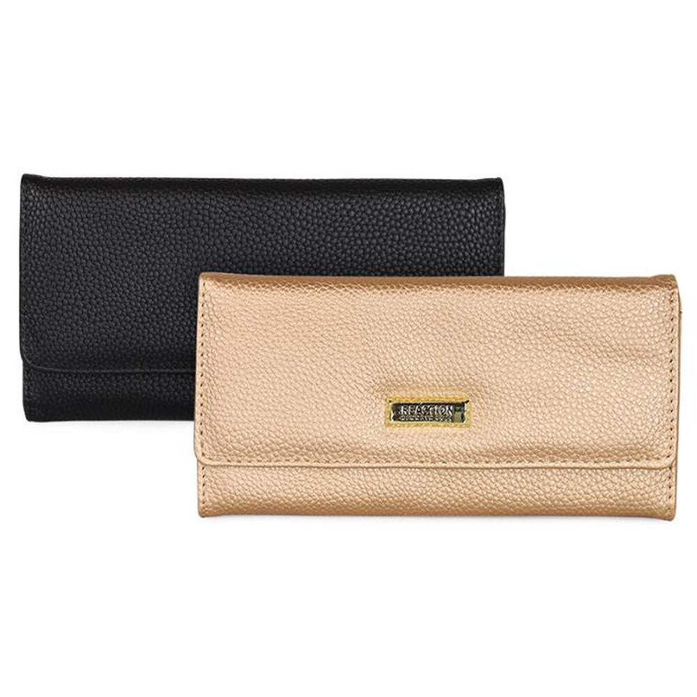 2 Billeteras De Mujer Fidelia Negra Y Rosada Kenneth Cole image number 0.0
