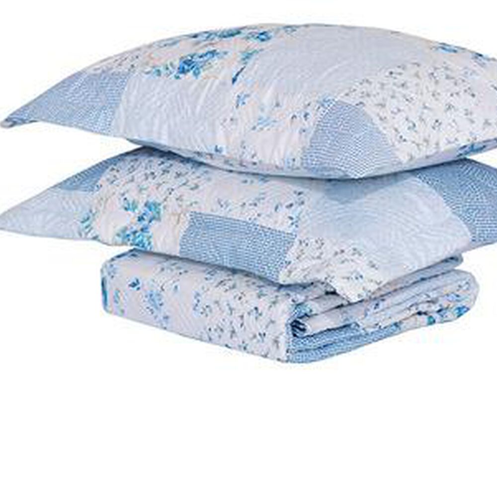 Quilt Andes Estampado Patchwork Celeste 1.5 Plazas image number 2.0
