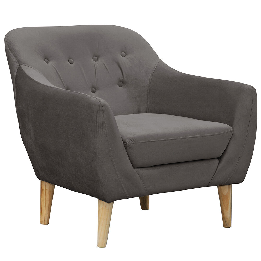 Poltrona 1c Norway Felpa Gris Oscuro 85x87x90 image number 1.0