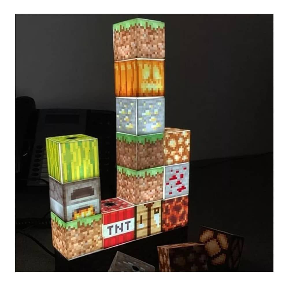 Lampara Rompecabezas Minecraft Block Building Escritorio image number 3.0