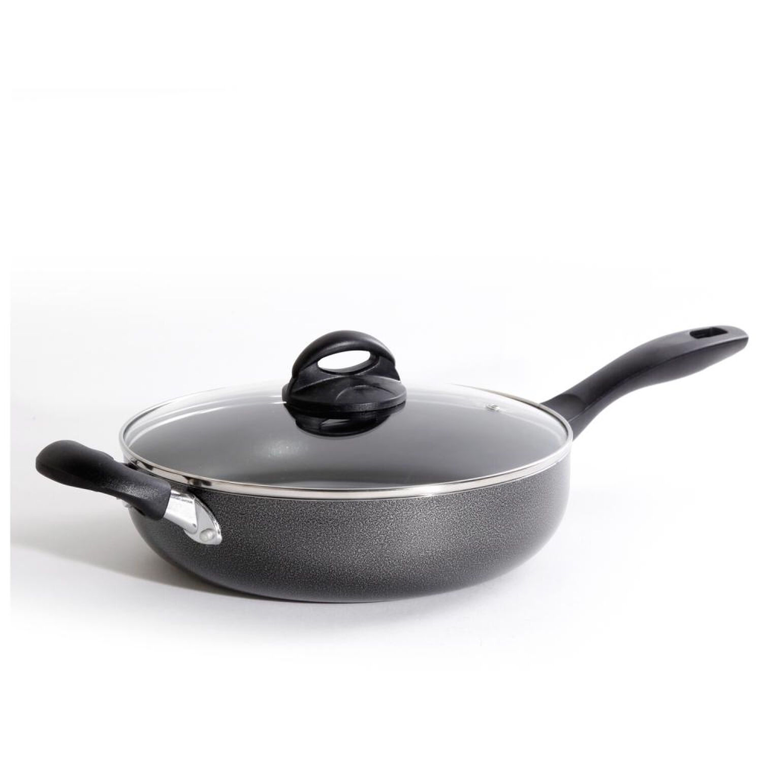 Wok Aluminio Con Tapa Y Manilla Clairborne Oster /  27 Cm / 2 Piezas image number 0.0