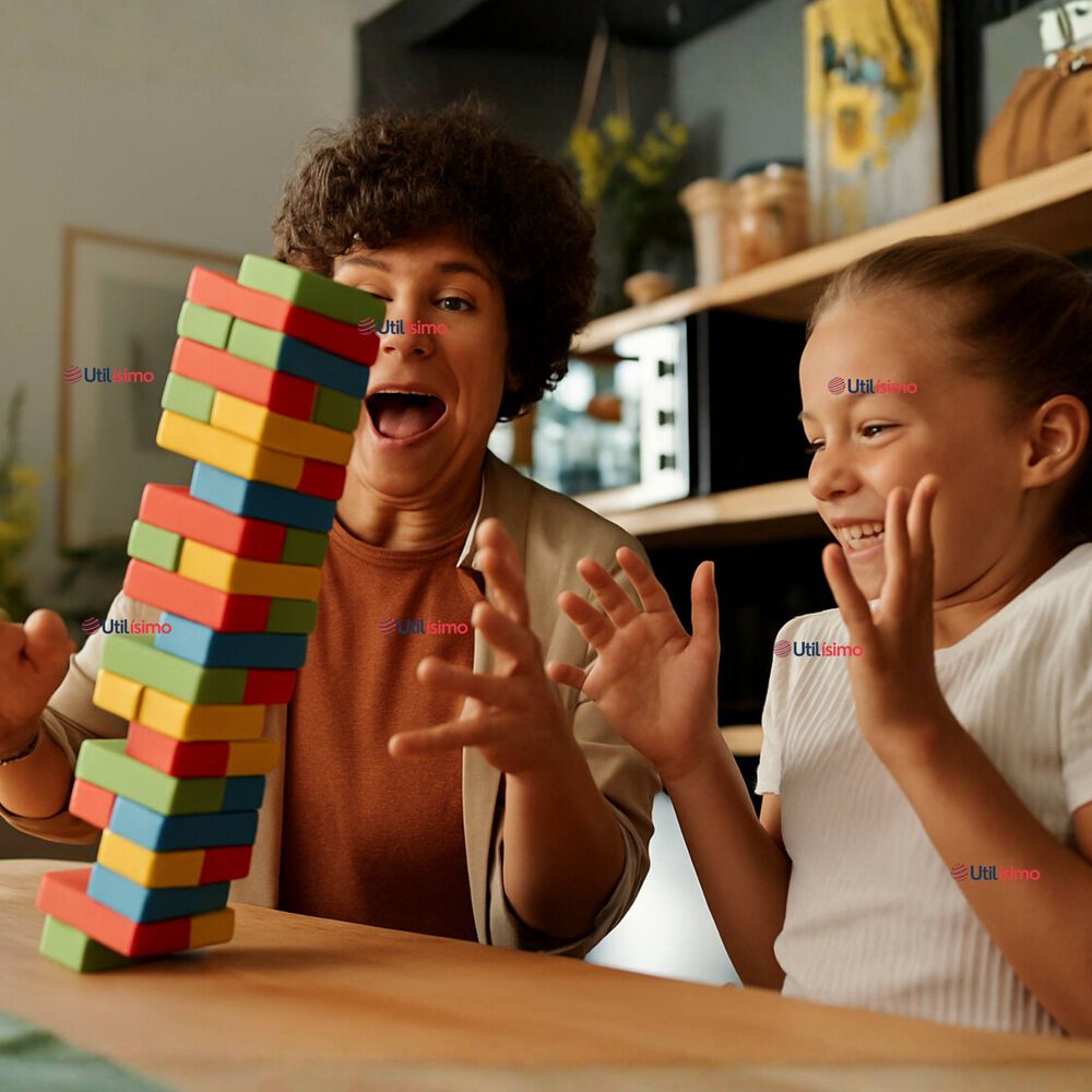 Jenga Juego De Mesa 48 Piezas Multicolor Madera Original image number 0.0