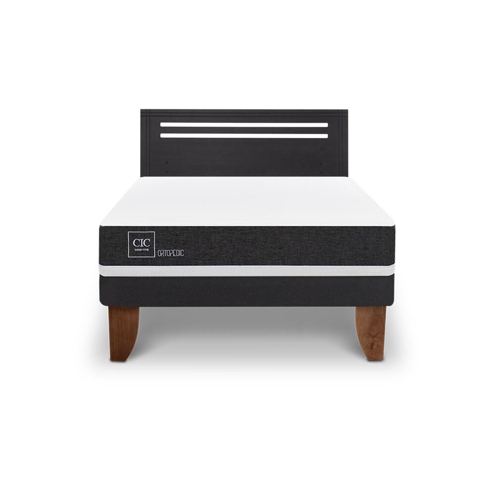 Cama Europea Cic Ortopedic / 2 Plazas / Base Normal + Respaldo image number 0.0