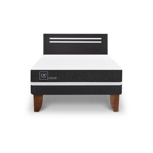Cama Europea Cic Ortopedic / 2 Plazas / Base Normal + Respaldo