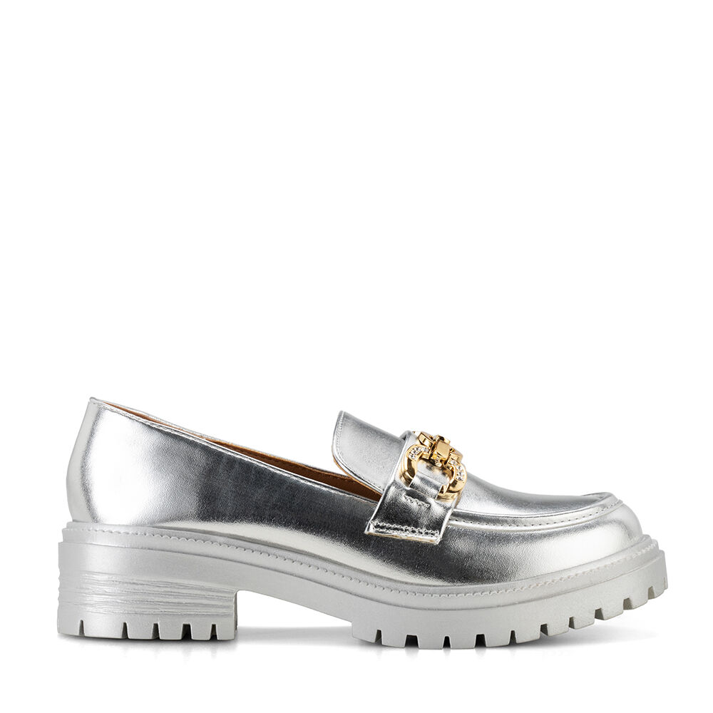 Zapato Taco Casual Eco Cuero Mujer Plateado Weide Jn20 image number 0.0