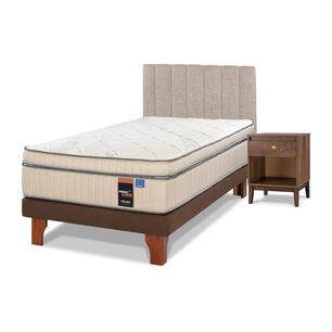Cama Europea Flex Maximo Cobre / 1.5 Plazas / Base Normal + Set De Maderas