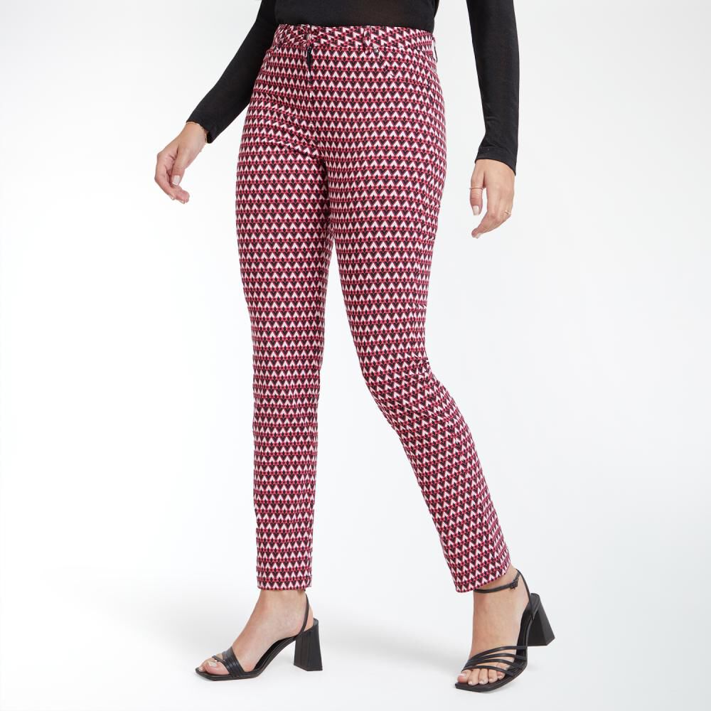 Pantalón Full Print Tiro Medio Skinny Mujer Kimera image number 2.0