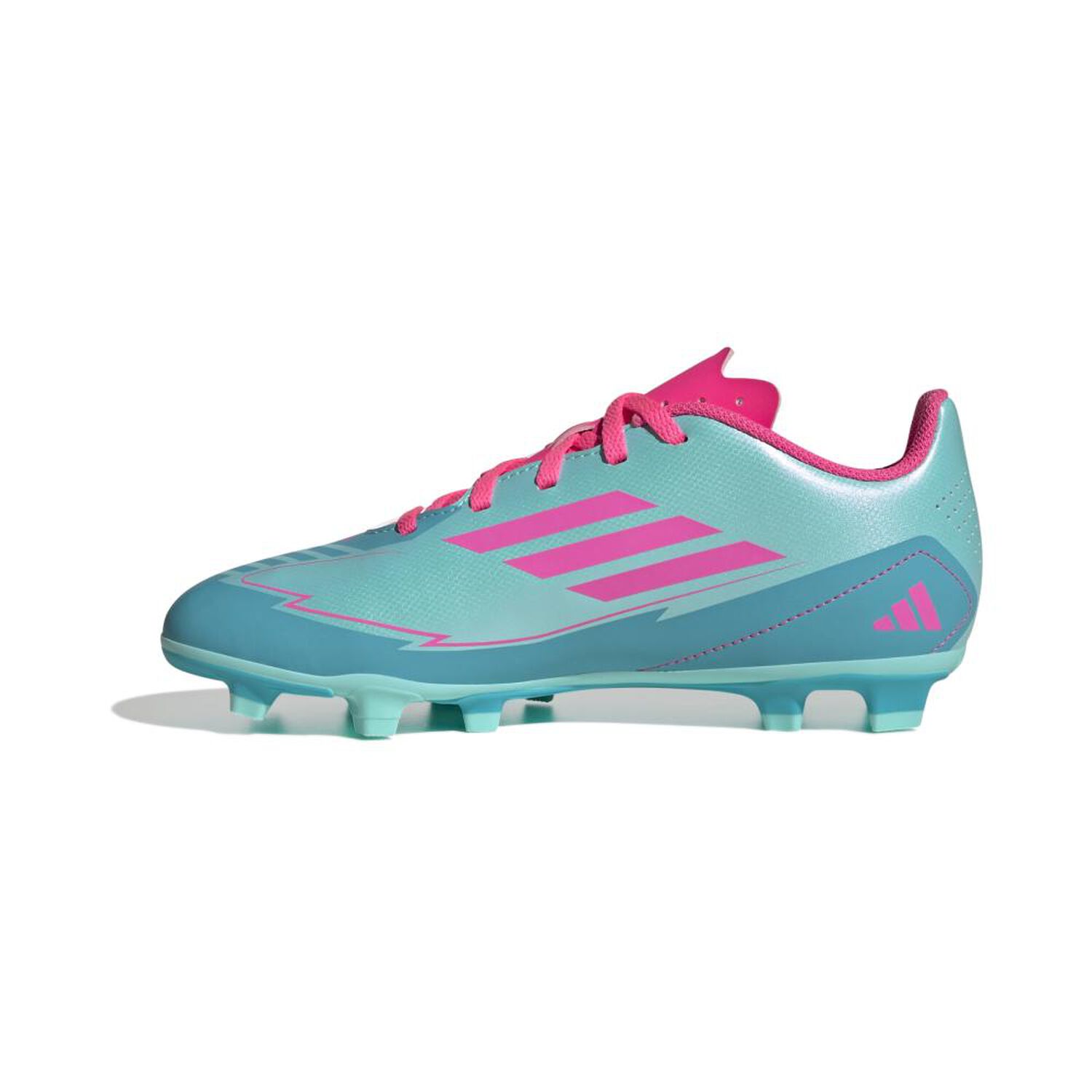 Zapato De F&uacute;tbol Ni&ntilde;o Adidas F50 Club Fg/mg J Messi Agua Marina image number 3.0