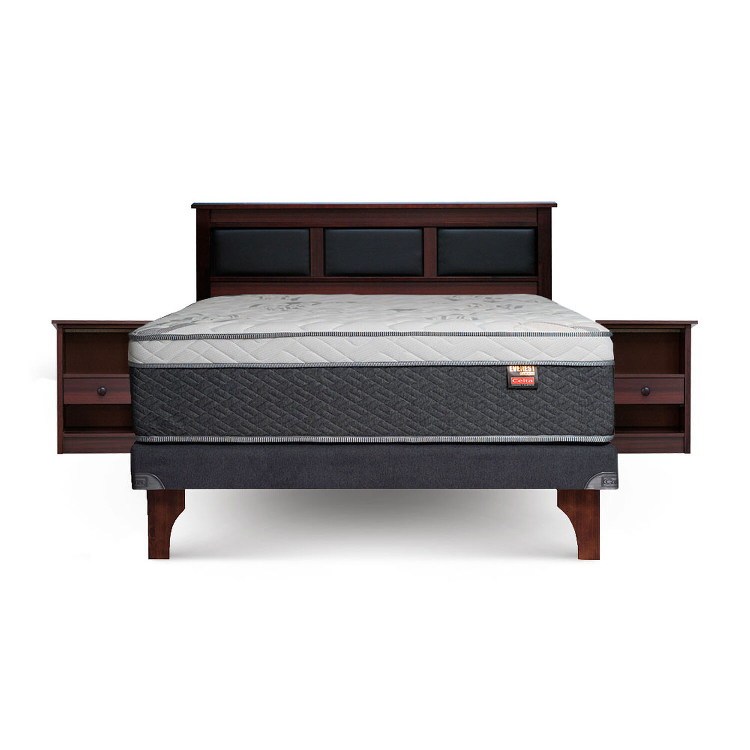 Cama Europea Celta Everest Hilos de Cobre / King / Base Dividida + Set de Maderas Argos image number 0.0