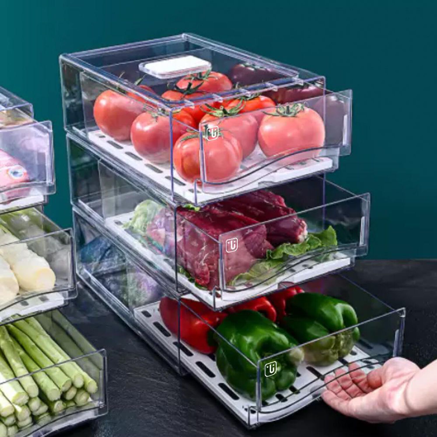 Organizador Refrigerador Con Drenaje Grande Simplit image number 5.0