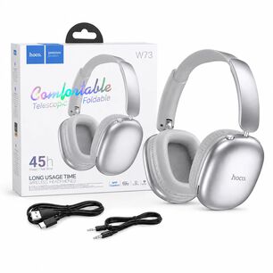 Hoco W73 Audifonos Over-ear Inal&aacute;mbricos Con Bluetooth Y Micr&oacute;fono - Plata