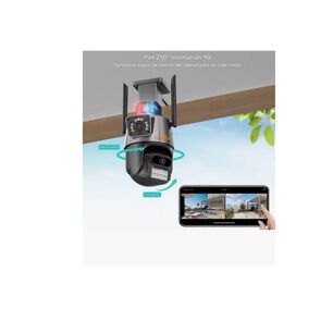 Camara De Seguridad Vigilancia Dual Visi&oacute;n Wifi Ip Negro