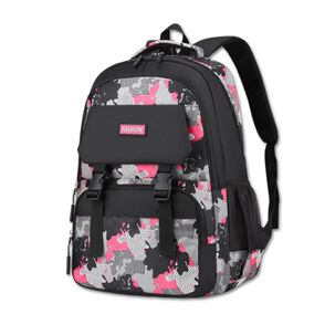 Mochila Escolar Juvenil Univesirtaria 47cm Pink Black