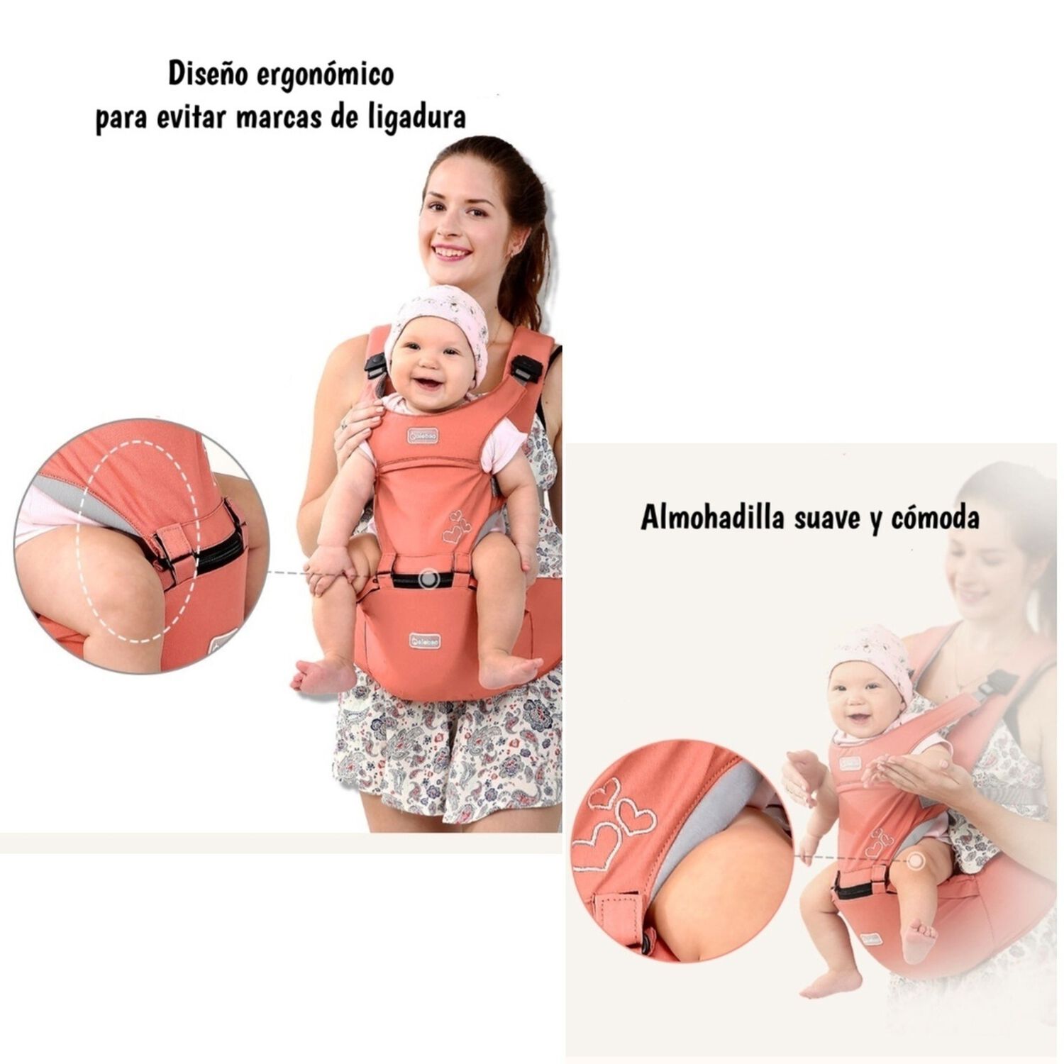 Portabeb&eacute; Ergonomico 0-3 A&ntilde;os Sonet Gris By Lubabycas image number 1.0