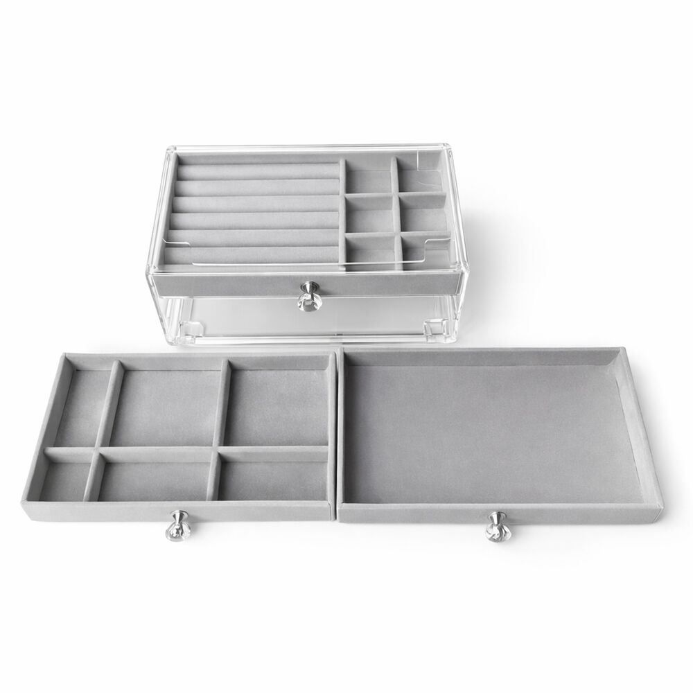 Organizador De Joyas Elegante 2 Pisos Acr&iacute;lico Caja Joyero image number 3.0