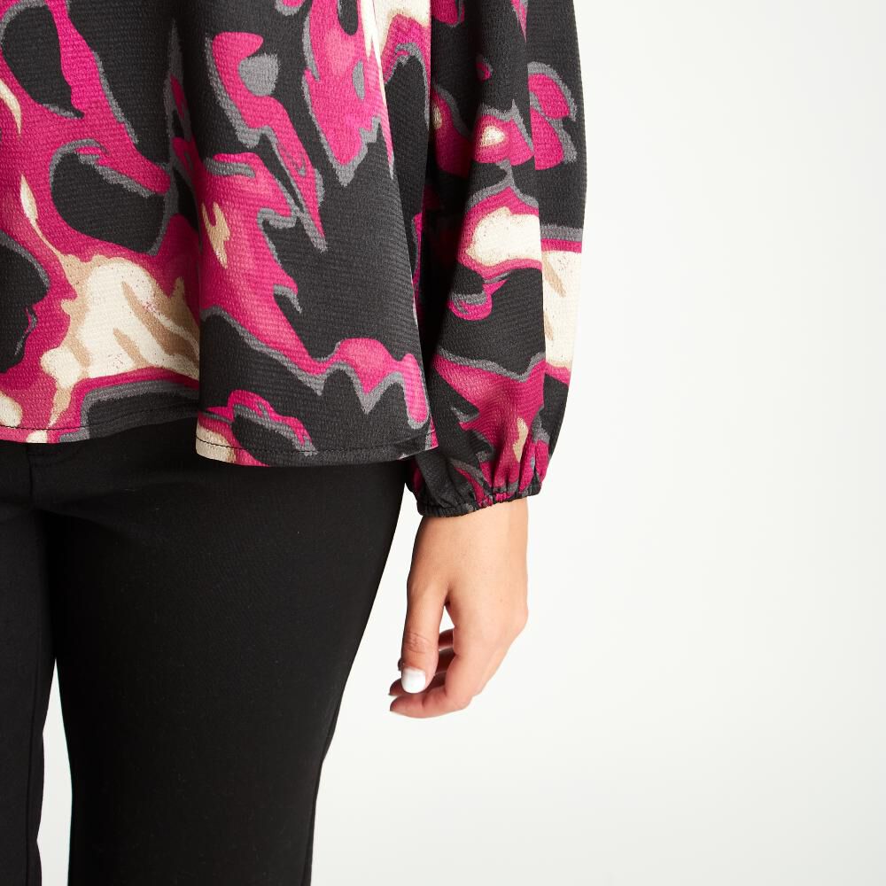 Blusa Manga Larga Cuello Camisero Mujer Lorenzo Di Pontti image number 3.0