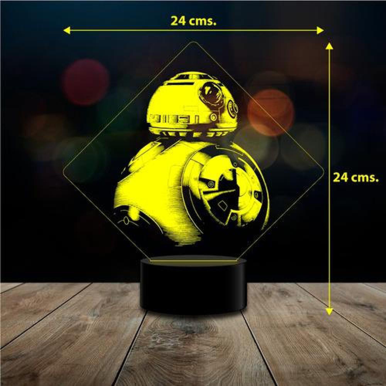 L&aacute;mpara 3d Star Wars Bb8 Control Remoto image number 2.0