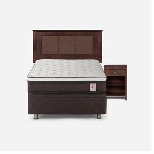 Cama Ba&uacute;l Rosen New Style 6 / 1.5 Plazas / Base Normal + Set De Maderas