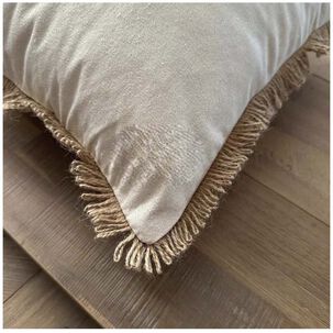 Pack De 02 Fundas De Cojin Con Detalles En Yute 45x45 Cm M05