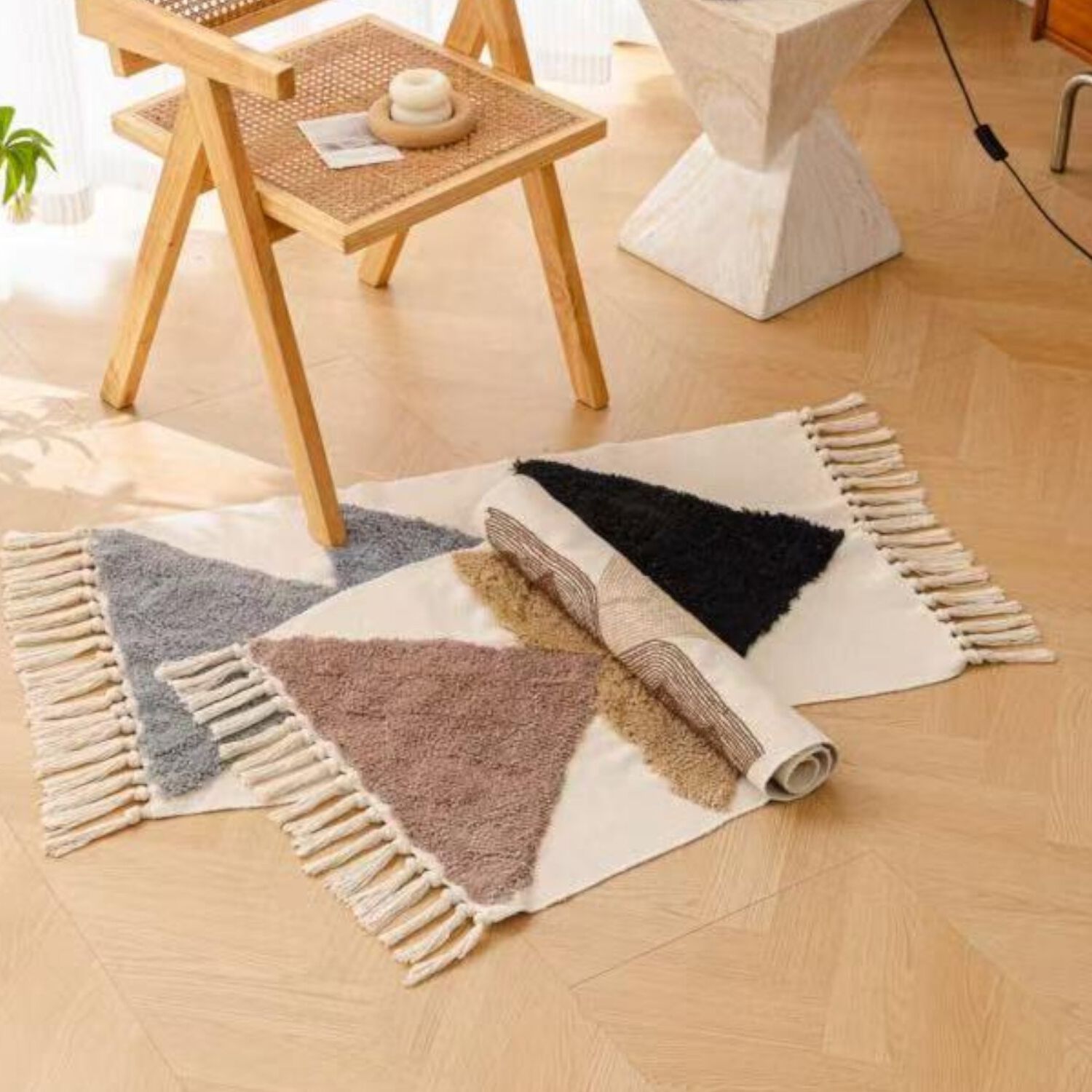 Bajada De Cama Bordada Kilim De Estilo Etnico 60x90cm Md74 image number 3.0