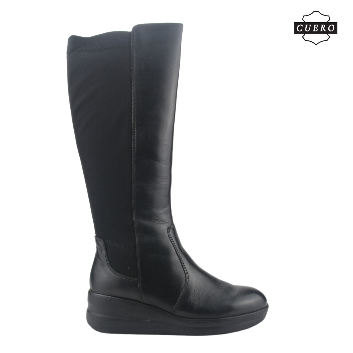 Bota De Cuero Chalada Mujer Rocky-1 Negro Casual image number 1.0
