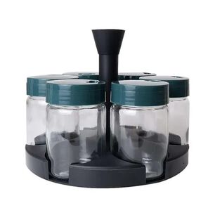 Set 6 Especieros Con Base Giratoria 360