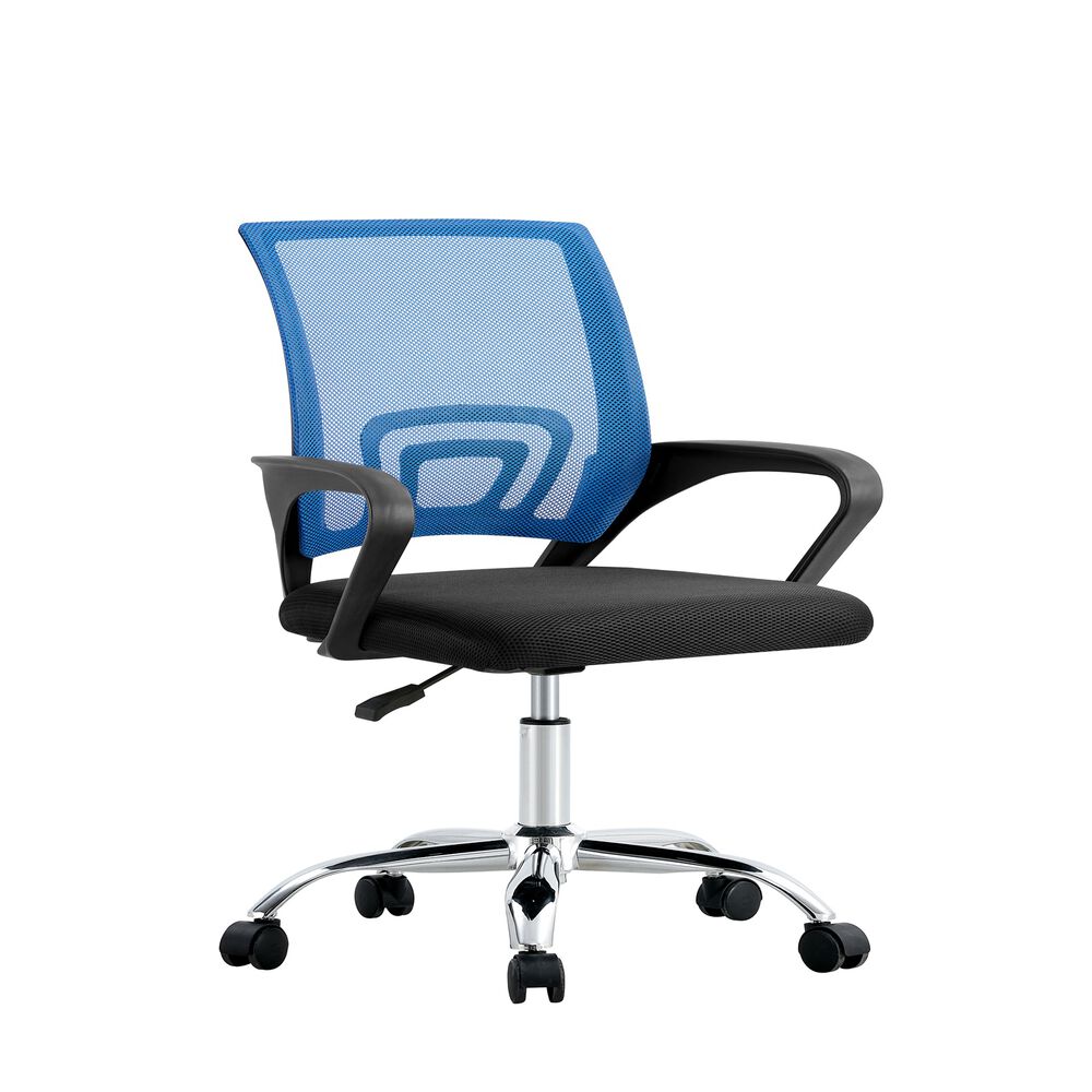 Silla De Oficina Ejecutiva Nueva York Ergonomica Respaldo Malla Azul Bm-520mb Arthome image number 0.0