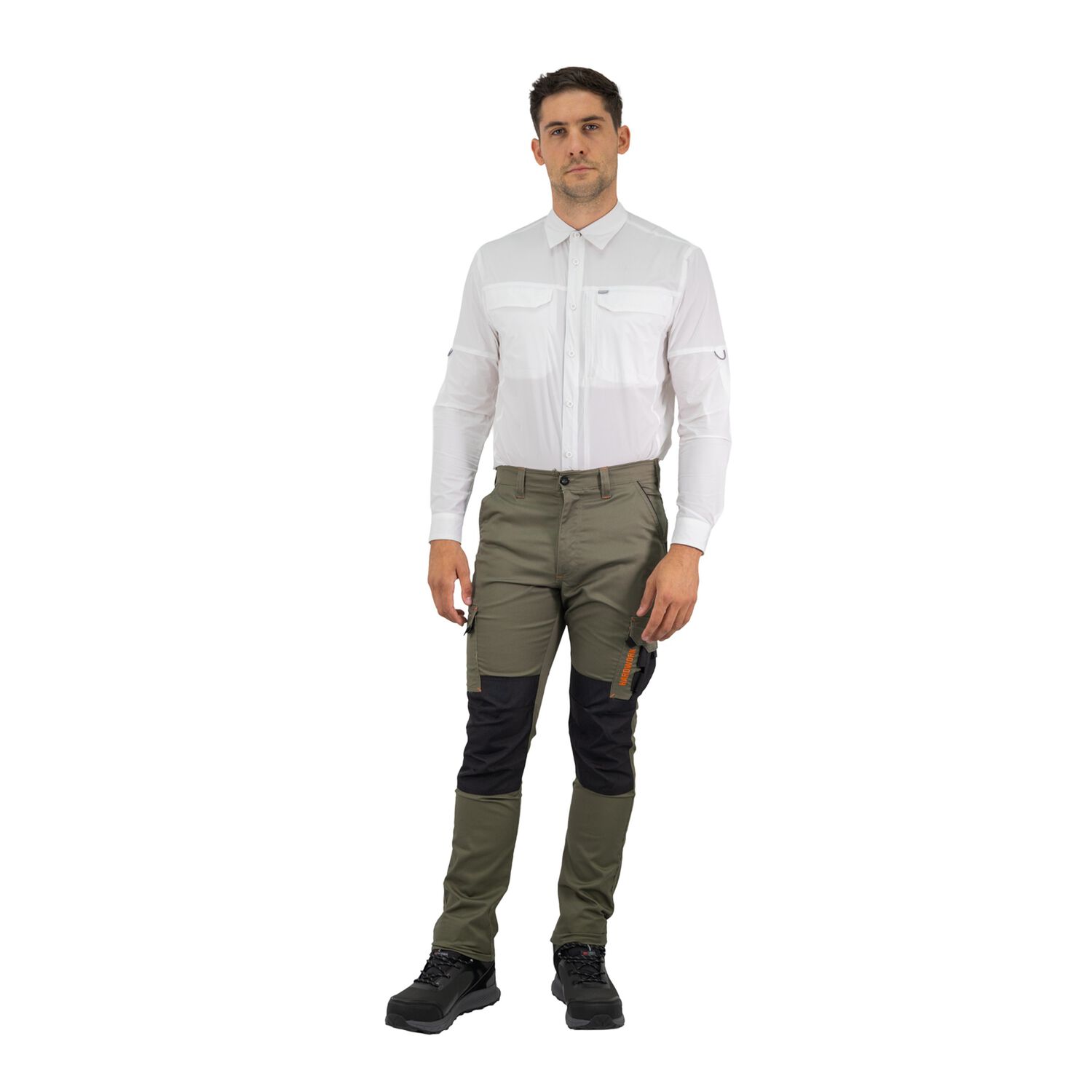 Pantal&oacute;n Cargo Hw Dakota Spandex Verde Oliva image number 4.0