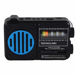 Radio Solar Bluetooth Am Fm Usb Linterna Led Colores - Ps