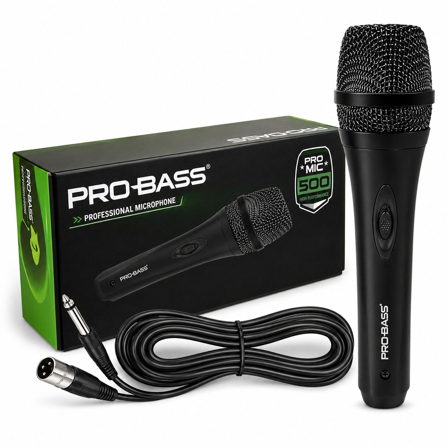 Micr&oacute;fono Profesional Din&aacute;mico 3mt Pro-bass (aux 6.3 Mm) image number 0.0