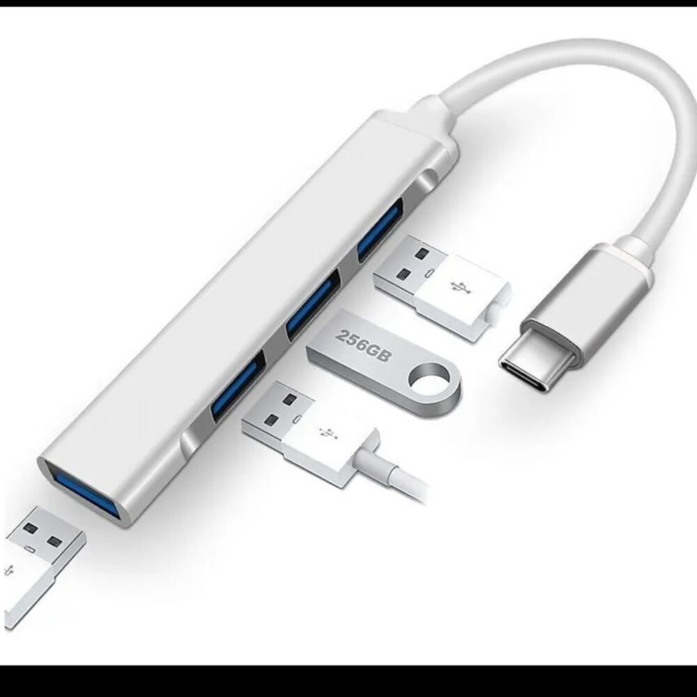 Adaptador Usb Hub Tipo C 4 X Usb 3.0 4 En 1 image number 0.0
