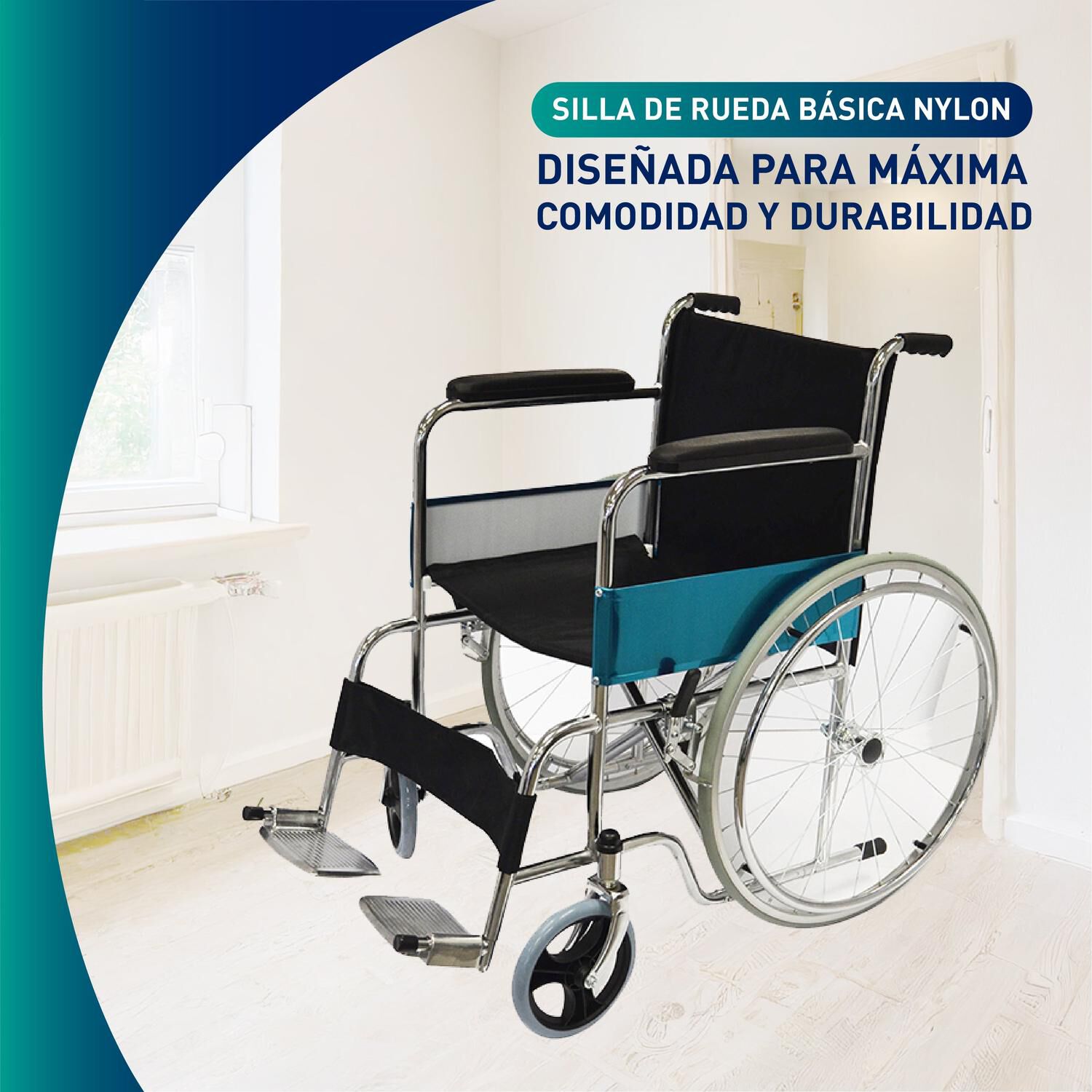 Silla De Ruedas Est&aacute;ndar Asiento Nylon image number 3.0