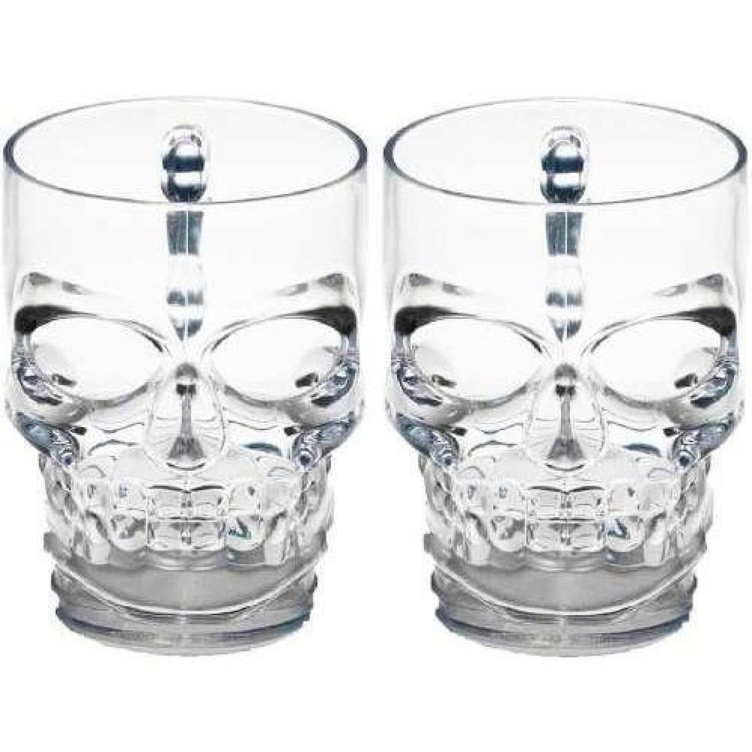 Set 2 Vaso Cervecero Calavera Shopero Chopero Vidrio 480cc image number 1.0