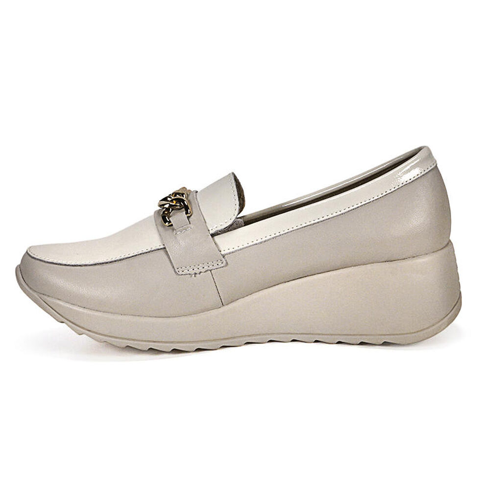 Mocasín Cuero Venisia Beige image number 3.0