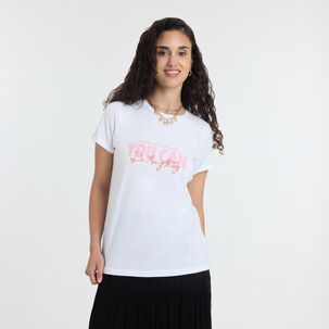 Polera Manga Corta Cuello Redondo Mujer Freedom