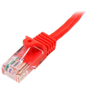 Cable De Red De 0,5m Rojo Cat5e Ethernet Rj45 Sin Enganches