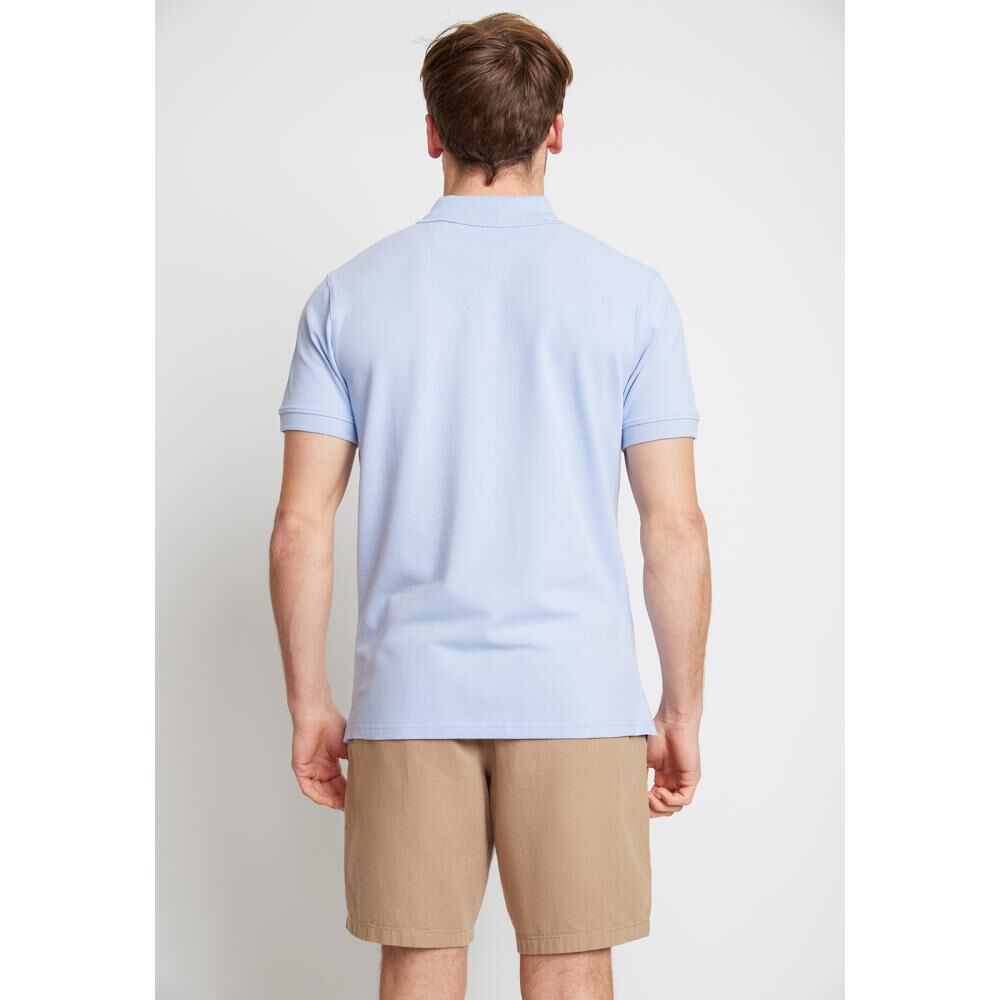 Polera Slim Lisa Manga Corta Cuello Piqué Hombre Trial image number 2.0