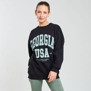 Polerón Deportivo Oversize Cuello Redondo Mujer Wetland