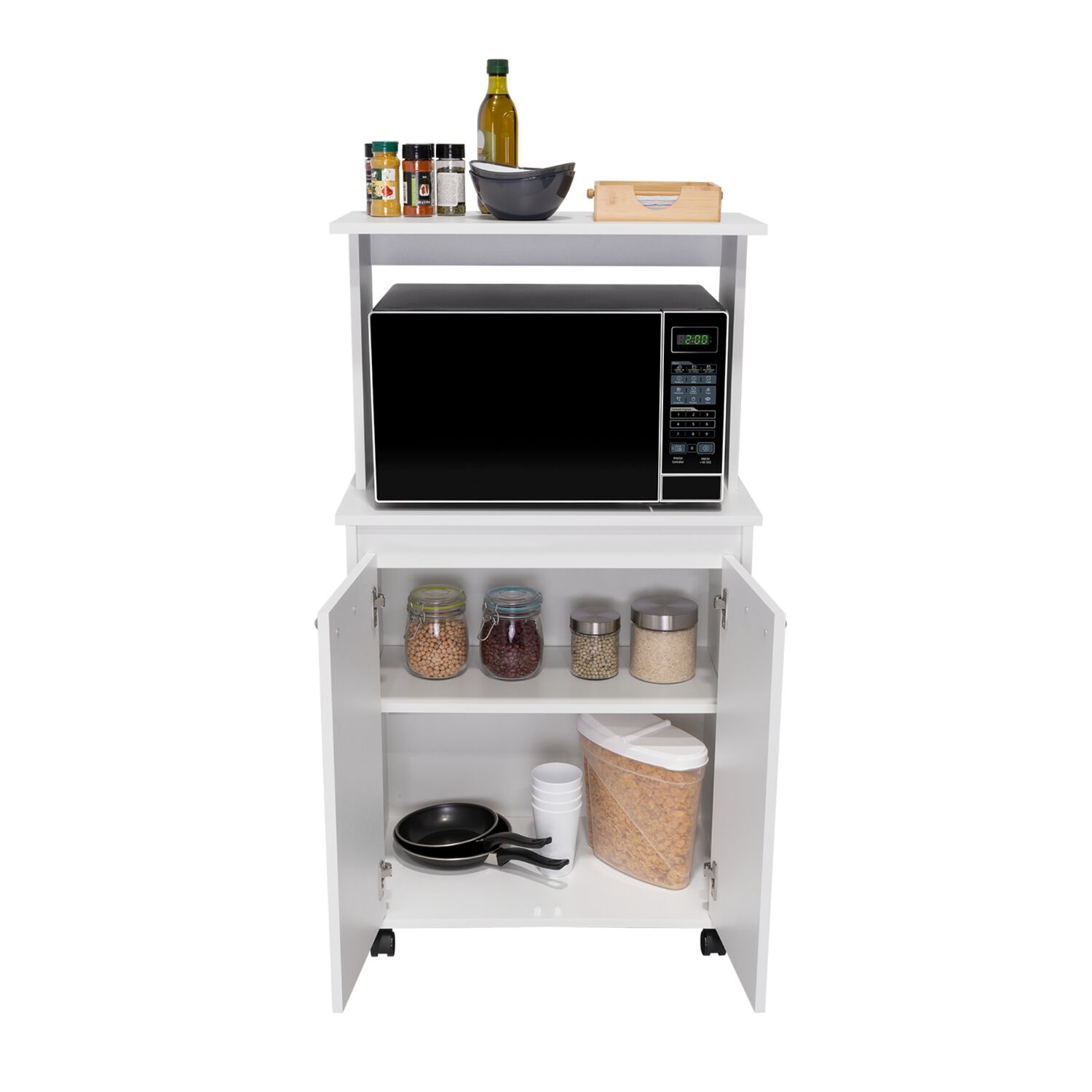 Mueble Microondas 2 Puertas Fm-010b Blanco image number 3.0