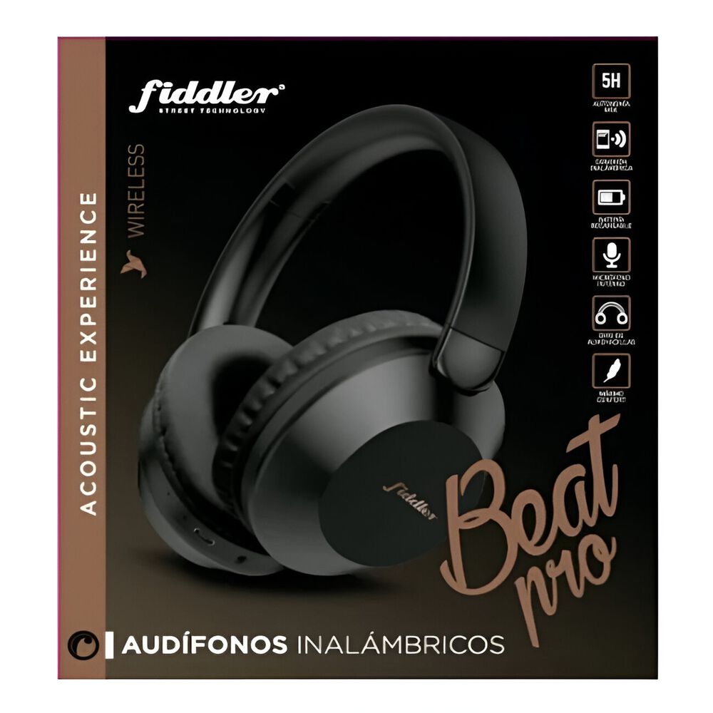 Audifonos Bluetooth 5.3 Fiddler Beat Pro Black + Anc B68pro image number 1.0