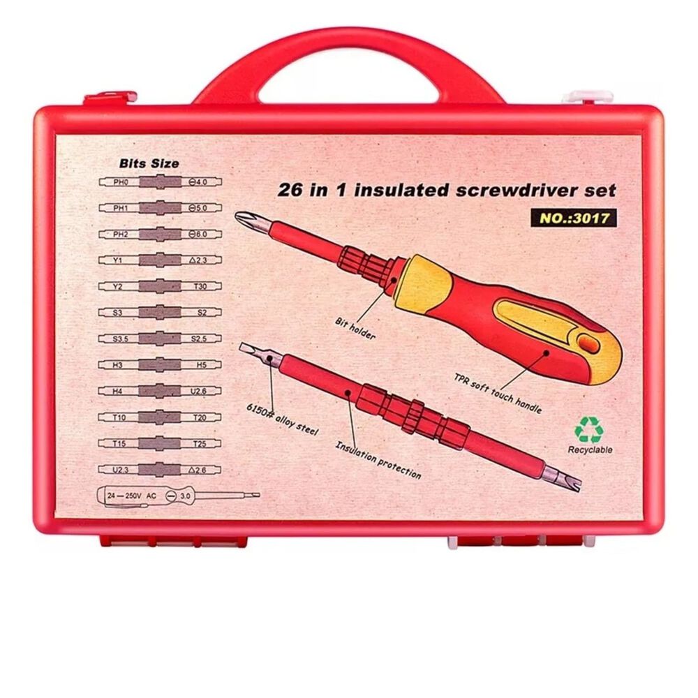 Juego De Destornilladores 26 En 1, Juego De Electricista, image number 5.0