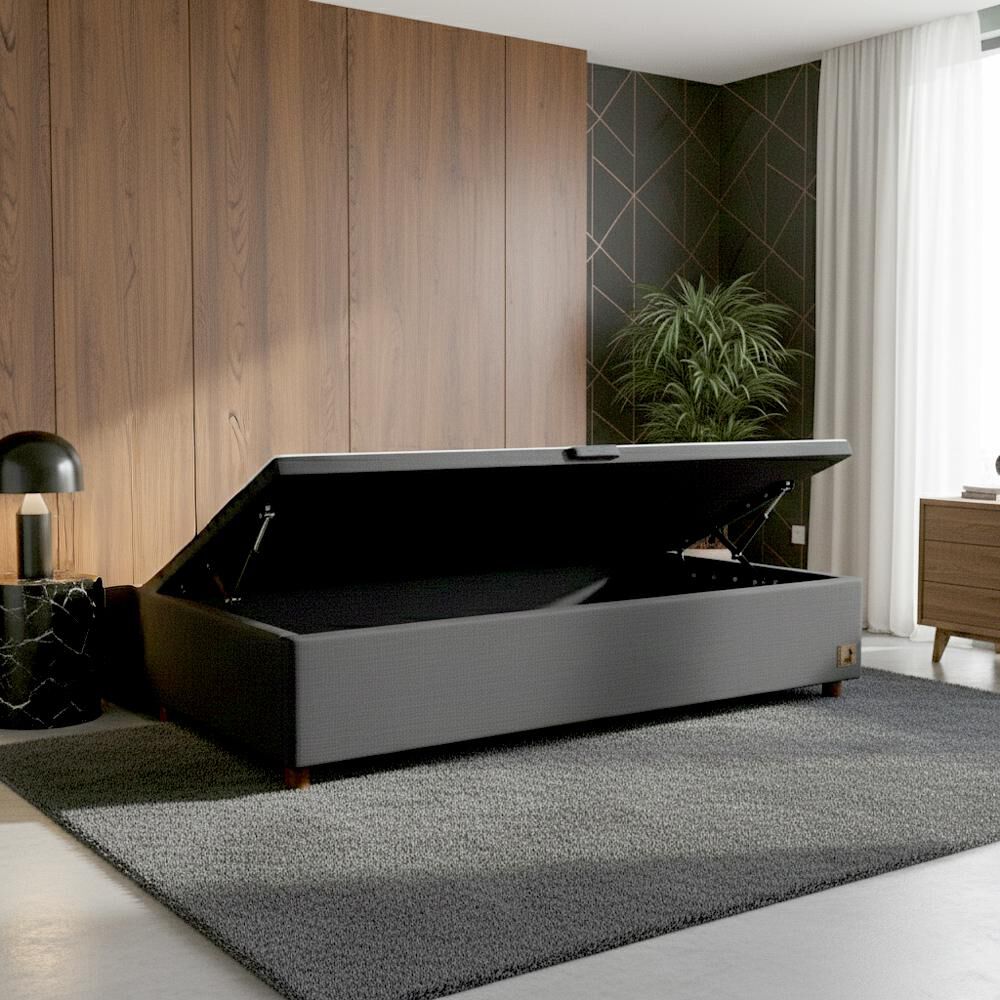 Base Cama Mons Ba&uacute;l 190 Negro / 1.5 Plazas / Base Normal image number 0.0