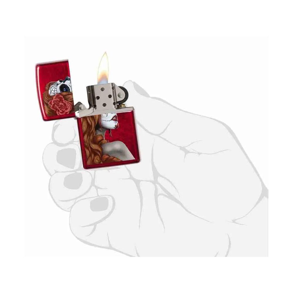 Encendedor Zippo Day Of Dead Girl Rojo Zp28830 image number 3.0