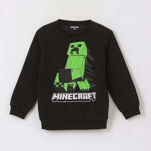 Poler&oacute;n Cerrado Ni&ntilde;o Creeper Run Negro Minecraft