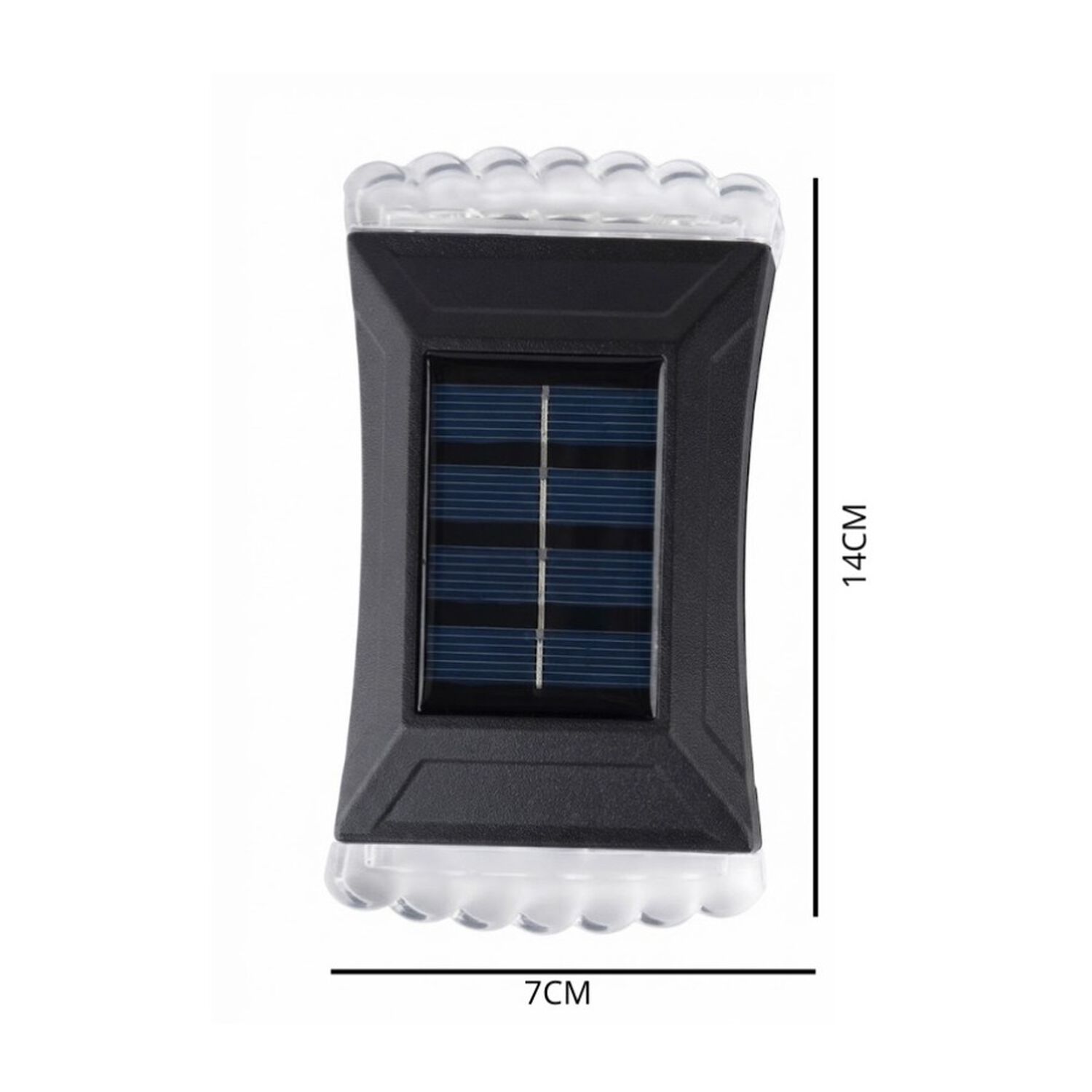 Pack 2 Apliques Solares Led De Pared Exterior Impermeable Jard&iacute;n Negro image number 4.0