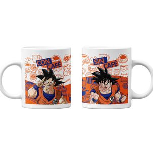 Tazones Tazas Blancas Goku Con Y Sin Cafe Dragon Ball